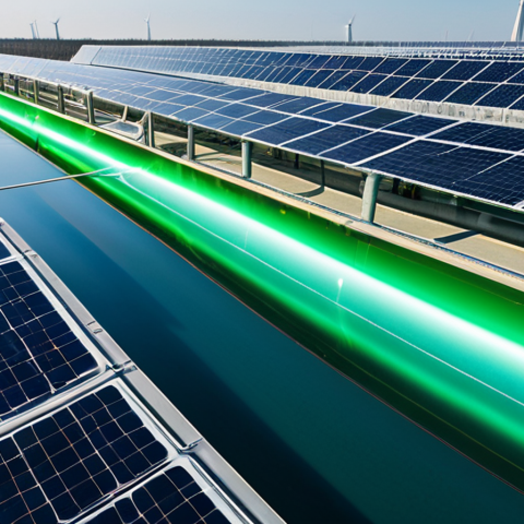 그린 수소와 재생 가능 에너지의 관계 - **Image Prompt: The Alchemy of Green Hydrogen**
"A stunning, photorealistic depiction of a state...