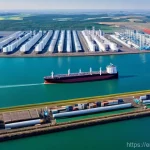 Home 14 그린 수소의 수출 전략 - **Global Green Hydrogen Futures: A Collaborative Export Hub**
A panoramic, high-resolution image...