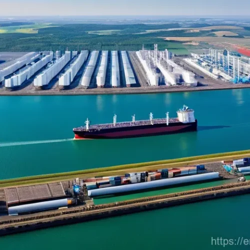 Home 26 그린 수소의 수출 전략 - **Global Green Hydrogen Futures: A Collaborative Export Hub**
A panoramic, high-resolution image...